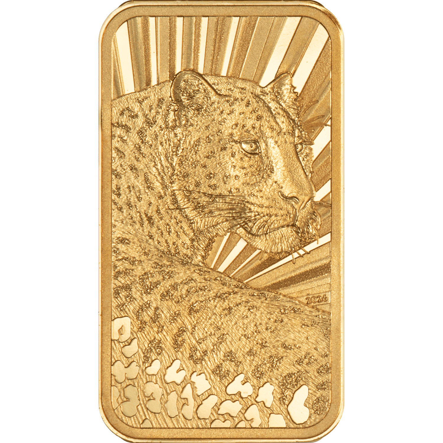 Cook Islands - 2026 - 5 Dollars - Leopard 0.5gr gold (incl box) (Barre de Luxe series)