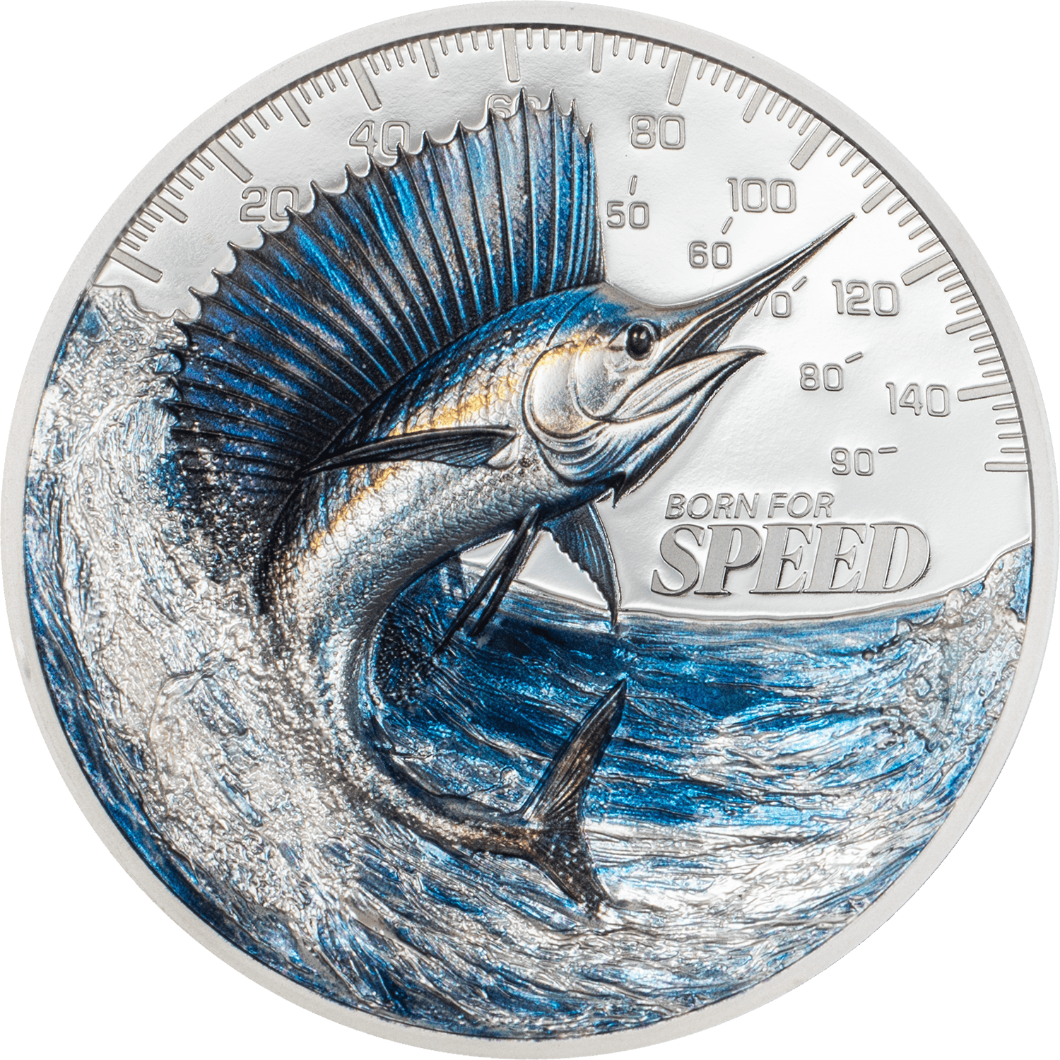 Cook Islands - 2027 - 5 Dollars - Sailfish (Born for Speed series) 1oz silver