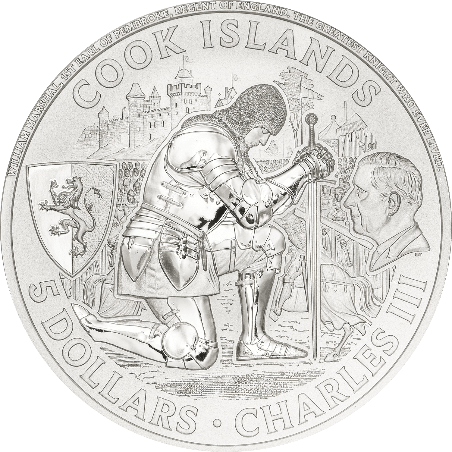Cook Islands - 2026 - 5 Dollars - Jousting (Knight Games series) 1oz silver