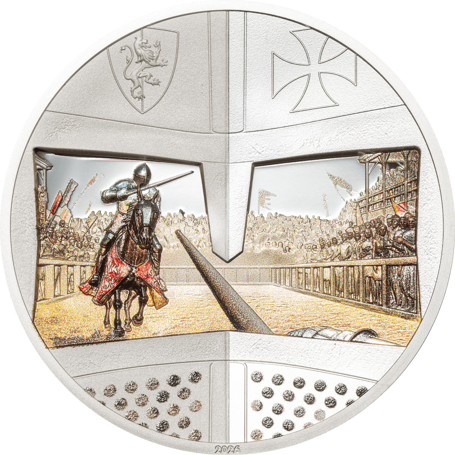 Cook Islands - 2026 - 5 Dollars - Jousting (Knight Games series) 1oz silver