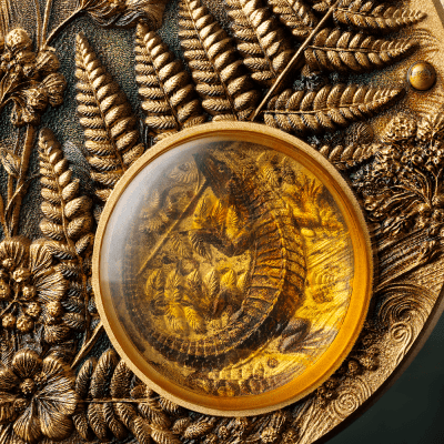 Samoa - 2026 - 2 Dollars – Lizard (amber mirage series) 2oz silver