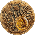 Samoa - 2026 - 2 Dollars – Lizard (amber mirage series) 2oz silver