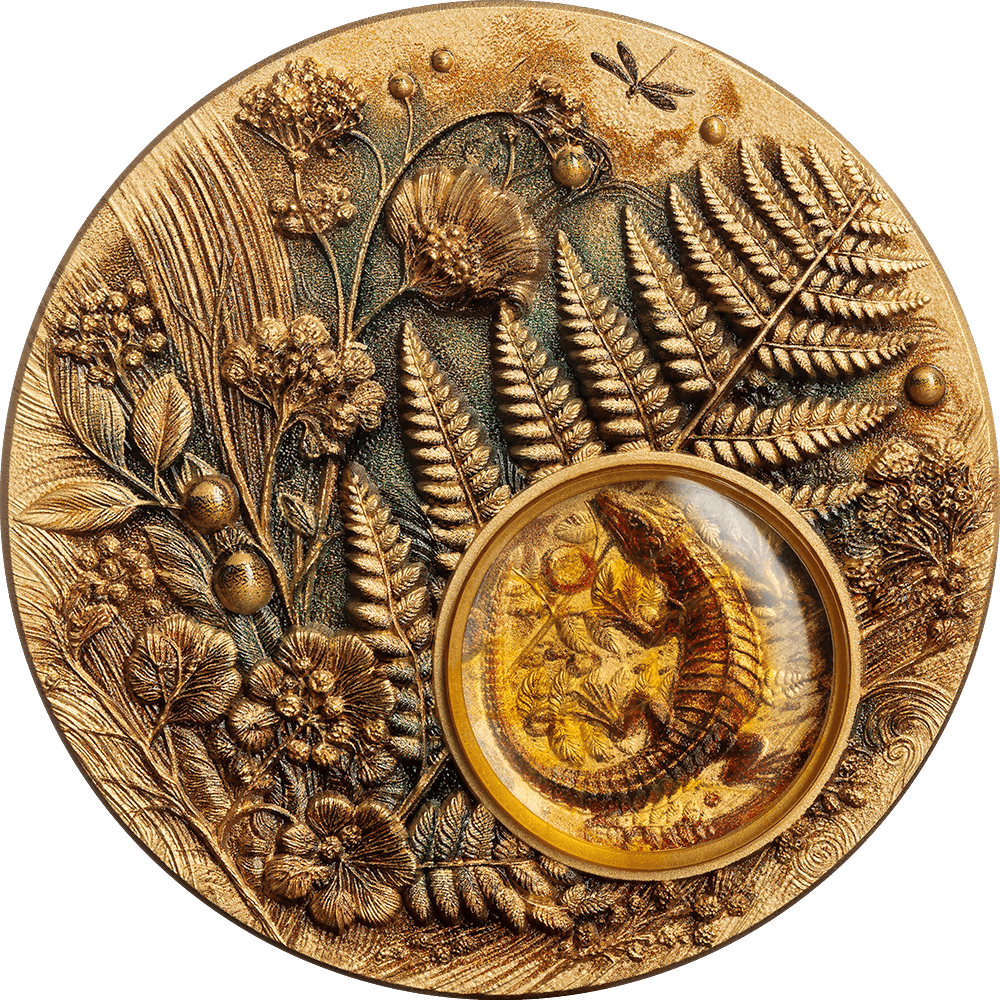 Samoa - 2026 - 2 Dollars – Lizard (amber mirage series) 2oz silver