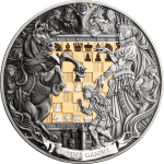 Niue - 2026 - 7 Dollars - Chess Battle Queen's Gambit 3oz silver