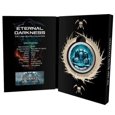 Liberia - 2026 - 3x 10 Dollars - Karma, Checkmate, Fate (Eternal Darkness – Grim Reaper series) 3x 1oz silver