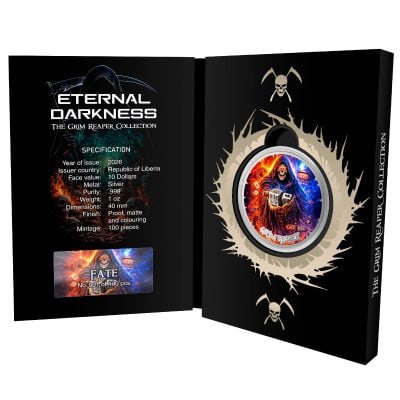 Liberia - 2026 - 3x 10 Dollars - Karma, Checkmate, Fate (Eternal Darkness – Grim Reaper series) 3x 1oz silver