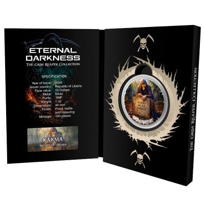 Liberia - 2026 - 3x 10 Dollars - Karma, Checkmate, Fate (Eternal Darkness – Grim Reaper series) 3x 1oz silver