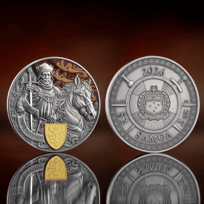 Samoa - 2026 - 2 Dollars – Richard the Lionheart (legends of battlefield series) 2oz silver