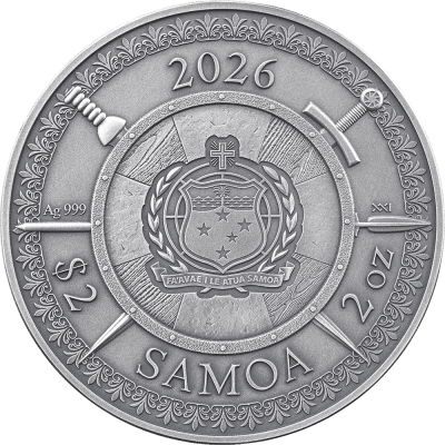 Samoa - 2026 - 2 Dollars – Richard the Lionheart (legends of battlefield series) 2oz silver