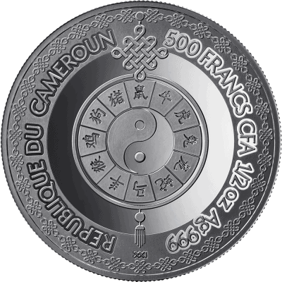 Cameroon - 2026 - 1000 Francs – Year of the Goat BLACK EDITION 1/2oz silver