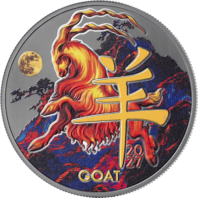 Cameroon - 2026 - 1000 Francs – Year of the Goat BLACK EDITION 1/2oz silver