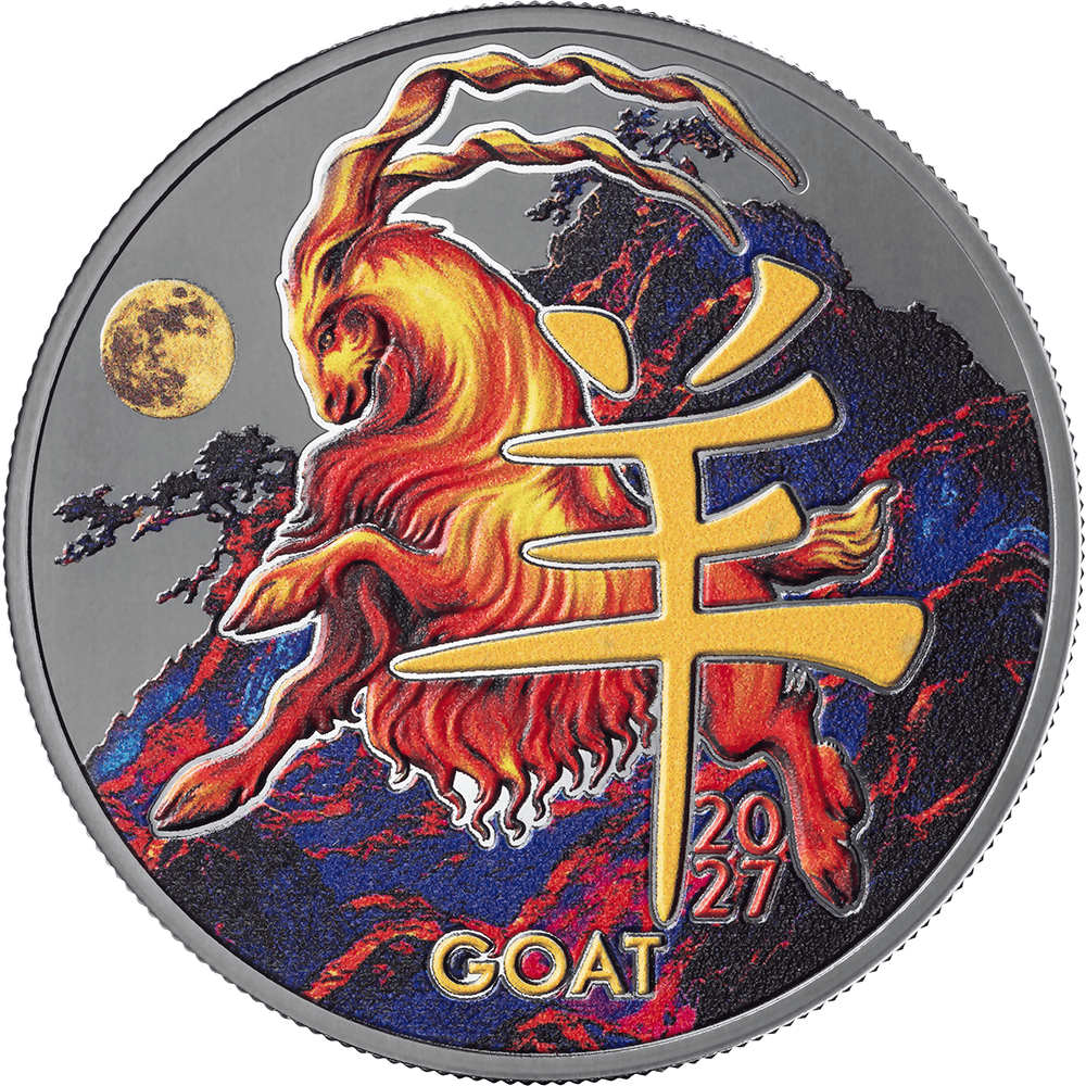 Cameroon - 2026 - 1000 Francs – Year of the Goat BLACK EDITION 1/2oz silver
