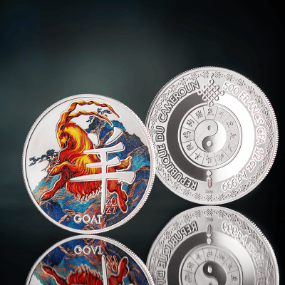 Cameroon - 2026 - 1000 Francs – Year of the Goat SILVER EDITION 1/2oz silver