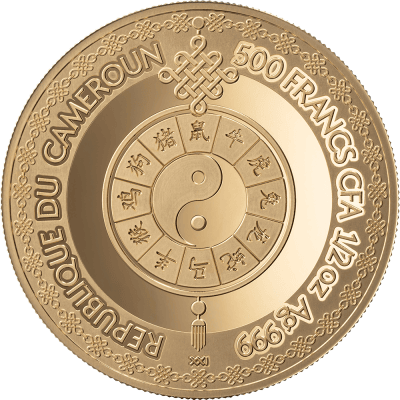 Cameroon - 2026 - 1000 Francs – Year of the Goat GOLDEN EDITION 1/2oz silver