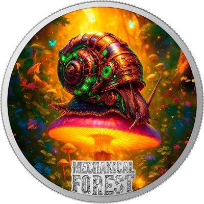 Liberia - 2026 - 3x 10 Dollars - Spider, Snail, Frog (Mechanical Forest series) 3x 1oz silver