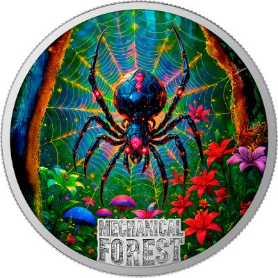 Liberia - 2026 - 3x 10 Dollars - Spider, Snail, Frog (Mechanical Forest series) 3x 1oz silver