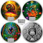 Liberia - 2026 - 3x 10 Dollars - Spider, Snail, Frog (Mechanical Forest series) 3x 1oz silver