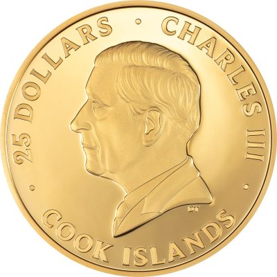 Cook Islands - 2026 - 25 Dollars - Thunder Dragon 5oz silver SPECIAL GILDED EDITION