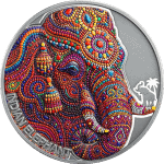 Cameroon - 2026 - 2000 Francs - Indian Elephant (Patterns of the World series) 2oz silver
