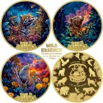 Liberia - 2026 - 3x 10 Dollars - Jaguar, Otter and Brown Bear (Wild Essence series) 3x 1oz silver GILDED