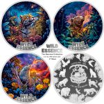 Liberia - 2026 - 3x 10 Dollars - Jaguar, Otter and Brown Bear (Wild Essence series) 3x 1oz silver REGULAR