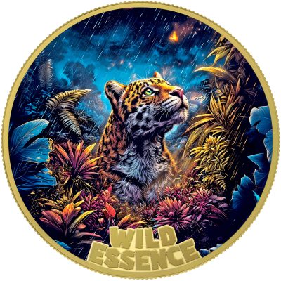 Liberia - 2026 - 3x 10 Dollars - Jaguar, Otter and Brown Bear (Wild Essence series) 3x 1oz silver GILDED